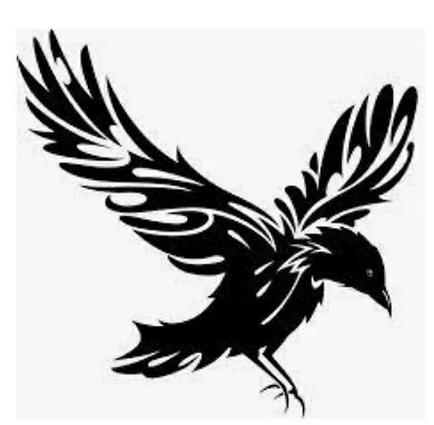 RAVEN bird tribal Vinyl Decal -Sticker for Car Truck Bumper Wall Window Laptop - Image 1 of 2