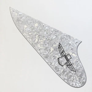 White Pearl 4 Ply Replacement Pickguard for 1976-1979 Gibson Thunderbird w/Decal - Picture 1 of 7