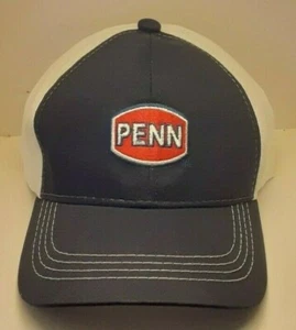 new with tag Penn reels Fishing boating  navy blue white Hat Cap - Picture 1 of 2