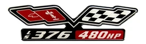 LS376 / 480HP (FLAGS) EMBLEM Super Sized BLACK/SATIN - Bild 1 von 2