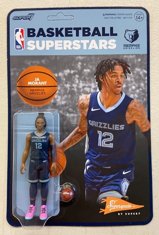 Super7 ReAction 3.75" Figure NBA Basketball Superstars Ja Morant Memphis Grizz Cover