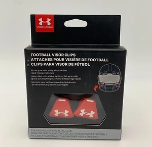 UNDER ARMOUR Football Helmet Eye Shield Visor QUICK RELEASE Clips - RED - Picture 1 of 1