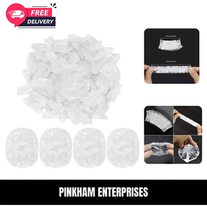 200 Pack Disposable Ear Covers for Shower, Waterproof Plastic Ear Shower Caps - Picture 1 of 8