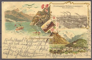 Switzerland 1899 Advertising Postcard Hoffmanns Staerkefabriken, Salzuflen - Picture 1 of 1