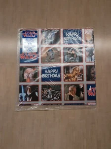 Carta regalo vintage rara 1977 MIP STAR WARS 2 FOGLI 20" x 30" **SIGILLATA** - Foto 1 di 10