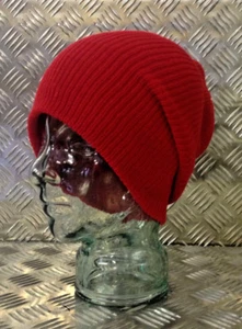 Rojo Gorro de Punto / Reloj Tapa / Lana - Talla Única - Nuevo - Imagen 1 de 9