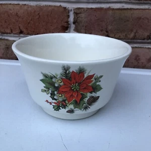 Haeger Christmas Poinsettia Planter Flower 3.5”T 6”W Planter Vintage Made In USA - Picture 1 of 12