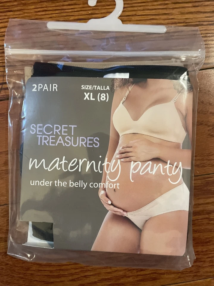Size 9 1x 2 Pair Secret Treasures Maternity Panty Under The Belly Comfort