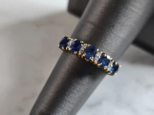 Anello donna vintage estate oro giallo 14 kt diamanti spinello 2,8 g E7803 - Foto 1 di 6
