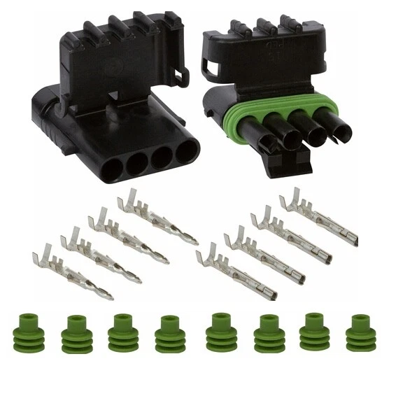 DELPHI WEATHER PACK 4 PINES - KIT CONECTOR CONDUCTOR 20-18 WS - Diez (10) CONJUNTOS Foto 1 de 1