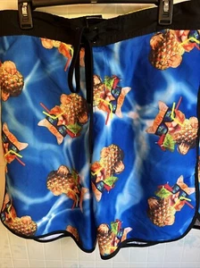 Bioworld Mens Large Swim Trunks With Pineapple Cat - Picture 1 of 4