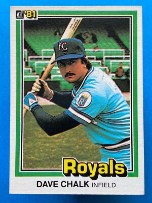 1981 Donruss Dave Chalk #101 Kansas City Royals - Image 1 of 2
