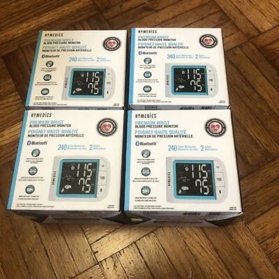 Lote de 4 - Homedics Premium Muñeca Monitor de Presión Arterial Pantalla LCD Bluetooth Foto 1 de 4