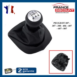 Schaltknauf (5) mit Faltenbalg für Peugeot 207 307 308 406 407 607 807 - Bild 1 von 8