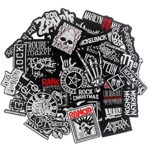 Rock Band Patches Lot of 20 Wholesale Iron-on Applique Heavy Metal Punk Music - Picture 1 of 6