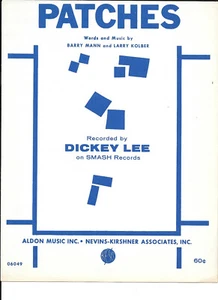 "Patches" sheet music as recorded by Dickie Lee - Picture 1 of 1