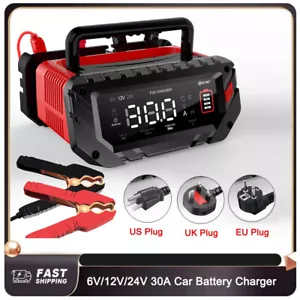 Caricabatteria intelligente per auto 6V/12V/24V 30Amp per batteria al litio LiFePO4 piombo-acido - Foto 1 di 18