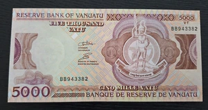 Vanuatu 5000 Vatu Banknote 2006, in Virtually Uncirculated Condition -top note - Picture 1 of 2