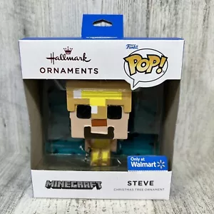 Funko POP! Minecraft STEVE - 2021 Ornamento albero di Natale segno distintivo - NUOVO - Foto 1 di 5