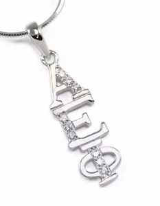 Alpha Epsilon Phi Sorority Lavaliere with CZs | Sorority Jewelry | New!!! - Picture 1 of 2
