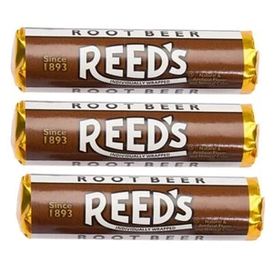 Reed’s Root Beer Hard Candy 3 Rolls – Classic Old-Fashioned Soda Candy Treat - Picture 1 of 1