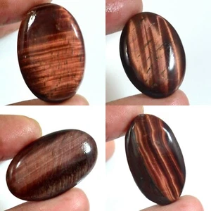 Red Tiger's Eye Oval Pear Cushion Round Polished Cabochon Natural Gemstone - Picture 1 of 42