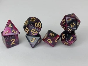 7pc Polyhedral Dice Set With Free Bag of Choice! TTRPG DND MTG Board Games - Picture 1 of 6
