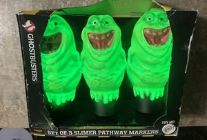 Ghostbusters MOVIE Set of 3 Slimer Pathway Markers Halloween NEW GHOST LIGHT UP - Picture 1 of 7