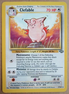 Clefable - 17/64 - Rare Non-Holo WOTC TCG - Dschungel Set Pokemon Karte - Bild 1 von 10
