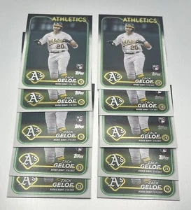 2024 Topps UPDATE ZACK GELOF ROOKIE DEBUT LOT OF 10 CARDS US131 ATHLETICS RC - Picture 1 of 1