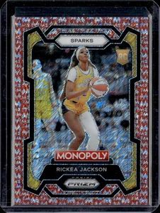 Prizm Monopoly WNBA 2024-25 Rickea Jackson RC Red Millionaire Shimmer/100 (57E) - Imagen 1 de 2