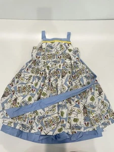 Polly & Friends Girls Cotton Summer Floral Dress Size 7 Cottage Core Minor Flaw - Picture 1 of 3