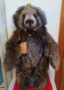 Lori Simon Furbearsake Raccoon Fur Bear 23" with Tags GORGEOUS - Picture 1 of 24