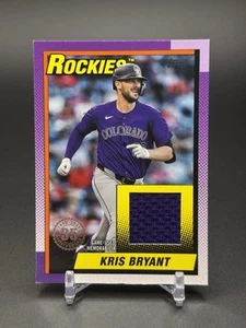 Kris Bryant 2025 Topps Series 1 #T90R-KB 1990 BAT RELIC ROCKIES TEAM COLOR - Bild 1 von 2