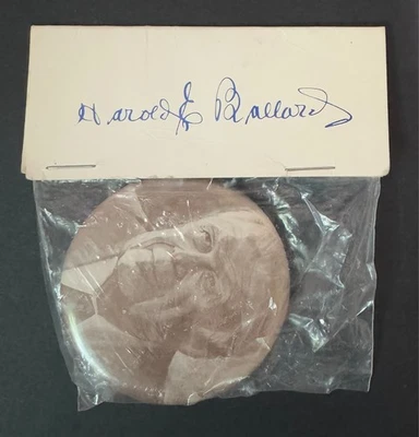 Harold Ballard Pinback Toronto Maple Leafs NHL Hockey Hall of Famer Vintage - Image 1 of 3