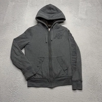 DE COLECCIÓN Aeropostale Sudadera con Capucha Forrada de Piel Sintética Mujer Pequeña Sudadera Cremallera Completa Y2K Foto 1 de 4