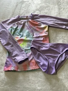 Girls Girl’s Size 10 L Large So Rashguard Swt Tie Dye Bikini Swimwear Swimsuit - Picture 1 of 2