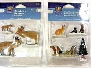 Lemax Village Navidad Bosque Animales Zorro Ardilla Conejo Árbol Reno NUEVO - Imagen 1 de 16