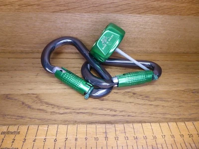 2 x Used DMM Carabiners with DMM Bug . DMM Rope Climbing Carabiners etc      (S - Image 1 of 4