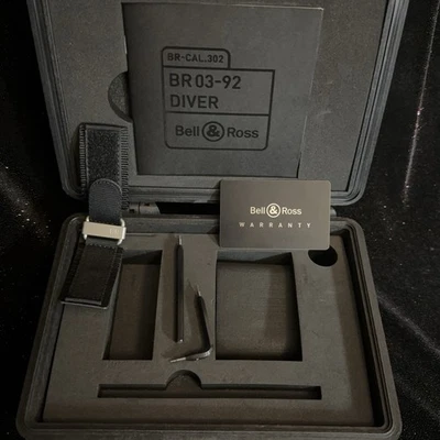 Authentic Bell Ross BR 03-92  Presentation Box, Booklet, Tools,  Card &Wristband - Image 1 of 4