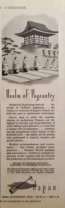 Anuncio impreso Nippon encantador reino de la pompa ferrocarriles del gobierno japonés 1940 - Imagen 1 de 4