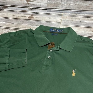 Polo Ralph Lauren Men's Classic Fit Long Sleeve Polo Flesh Pony Green XL - Picture 1 of 6