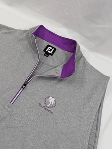 FootJoy Vest Mens Medium Gray Heather Golf 1/4 Zip The Plantation Golf Course  - Picture 1 of 8