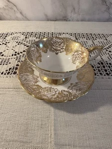 Royal Stafford Golden Bouquet Tea Cup And Saucer - Picture 1 of 15
