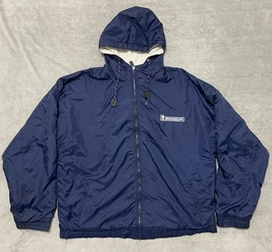 Vintage 90s Michelin Man Tires Windbreaker Jacket Mens 2XL Full Zip Spell Out - Picture 1 of 15