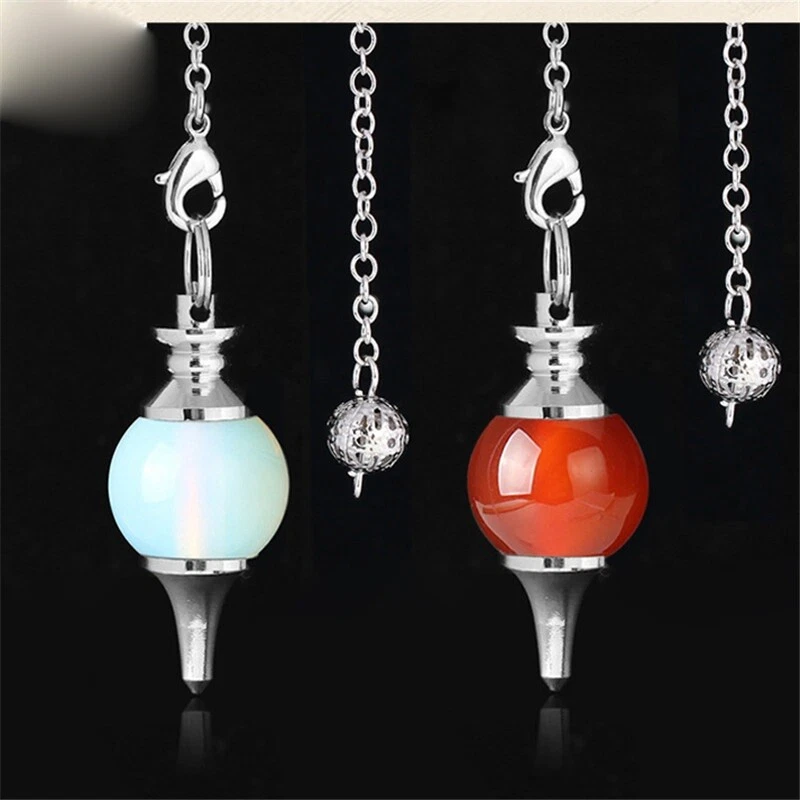 Pendule Natural Pendulos Quartz Crystal Radiesthesia Pendulum for Dowsing - Image 1 of 4