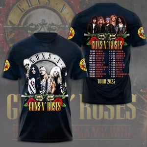 Camiseta Guns N Roses 2025 Tour 3D - Camiseta Banda de Rock con Licencia y Exclusiva S-5XL - Imagen 1 de 3