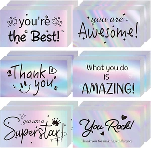 Thank You Cards Small Business Encouragement Cards 120 PCS Holographic Inspirati - Picture 1 of 12