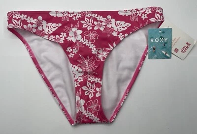 ROXY бикини низ девочек размер 16 XXL розовый белый тропический гавайский пляж - Изображение 1 из 4