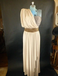 Vintage Bill Blass Grecian-Inspired One Shoulder Draped Jersey Gown, Size 8 - Picture 1 of 11